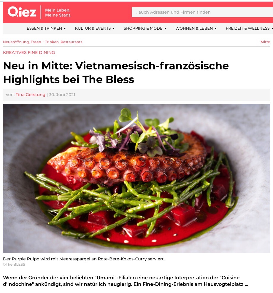 BLESS Restaurant Berlin - Qiez